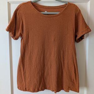 Kindred Bravely Burnt Orange Short Sleeve Top